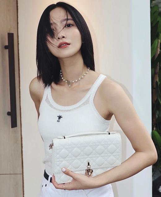 迪奥  浅金色蝴蝶珍珠项链女2024新款轻奢锁骨链法式颈链 （XTY） 商品图6