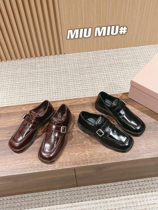 MIUMIU缪缪24/秋冬新品复古风小皮鞋乐福鞋（DBG） 商品图2