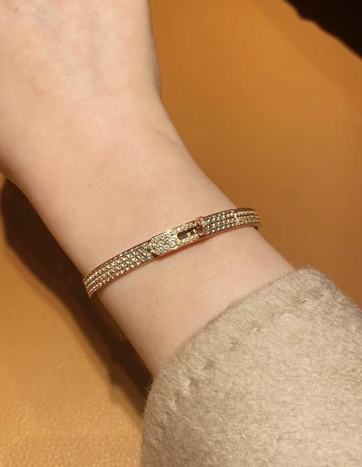 爱马仕  kelly满钻玫瑰金钻手镯 （XTY） 商品图5