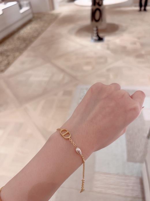 迪奥 经典简约清新的CD系列 CD粉水滴珠手链/项链（XTY) 商品图4