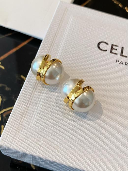 赛琳 开口大珍珠金属耳环（XTY） 商品图1