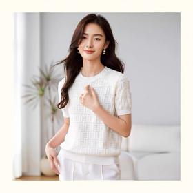 芬迪25春夏最新款双F短袖针织衫（SS）