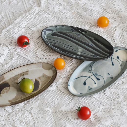 郭宇虹 花器 椭圆长盘 家用餐盘 浅盘 陶器 商品图4