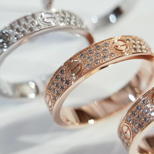 卡地亚 经典love满天星窄版三排钻戒指（XK） 商品图6