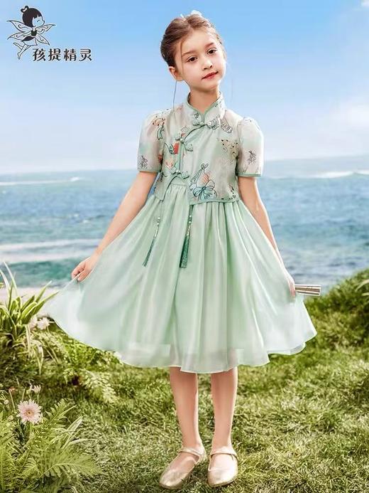 【孩提精灵】3040 新中式两件套童连衣裙-喜出 商品图0