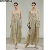 COCOBELLA侘寂风炒色印花连衣裙女松弛国风大摆吊带裙FR3078 商品缩略图0