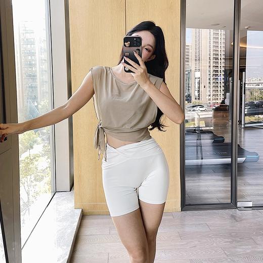 跃牌【美西西系列】瑜伽服两件套轻薄透气运动罩衫健身一体杯文胸舞蹈跑步训练服TZ-502 商品图1