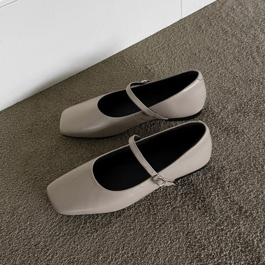 法式玛丽珍鞋！2025春夏季平底方头浅口一字带气质单鞋女鞋！ 商品图5
