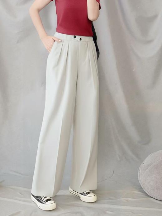 【诗铭洛可】XCY820西裤垂感斜两粒扣休闲裤B20-3 商品图0