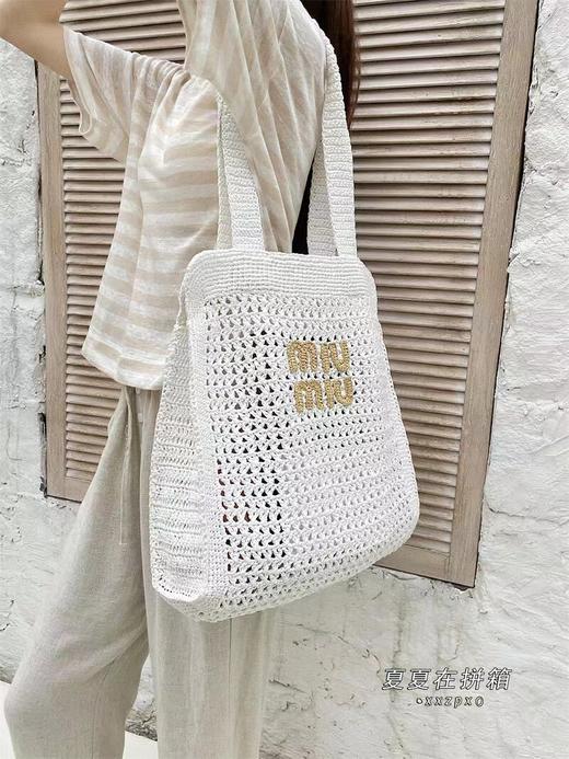 缪缪   拉菲草 现代设计焕新重释  沙滩包  （MM） 商品图2