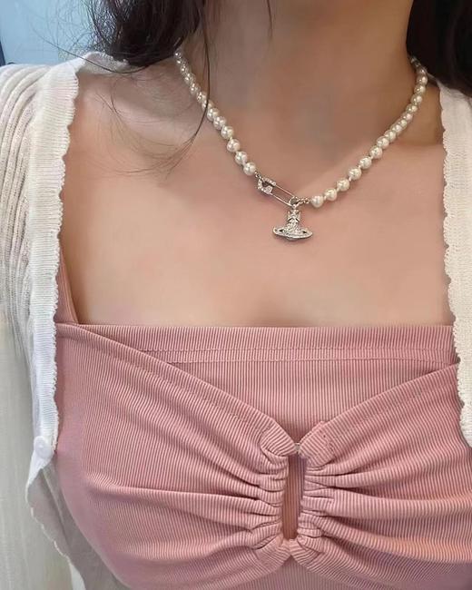 西太后 银色别针土星珍珠项链（满珍珠）（XTY） 商品图4