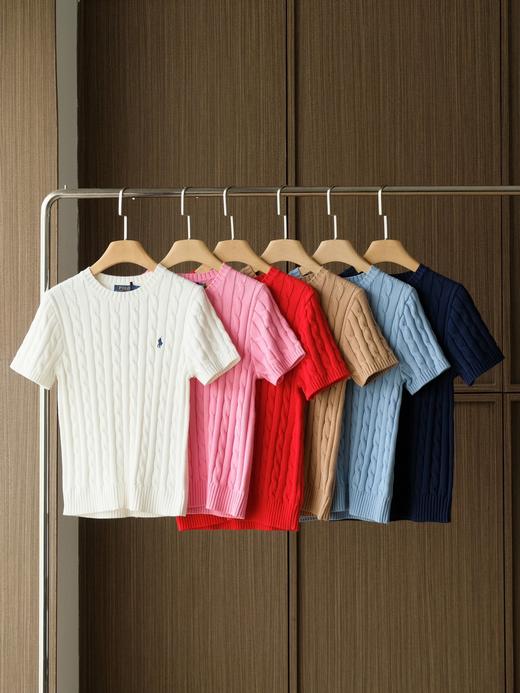 Ralph Lauren拉夫劳伦 新款纯色小马刺绣圆领 针织女士毛衣短袖 女神款 （SS） 商品图0