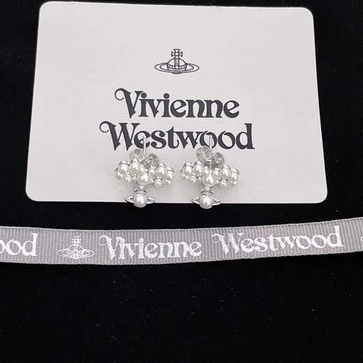 Vivienne Westwood 西太后 绝美珍珠蝴蝶结土星耳钉（XTY） 商品图4