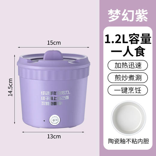 电煮锅小型电热杯泡面锅宿舍学生锅多功能煮锅家用单人一体电火锅 商品图13