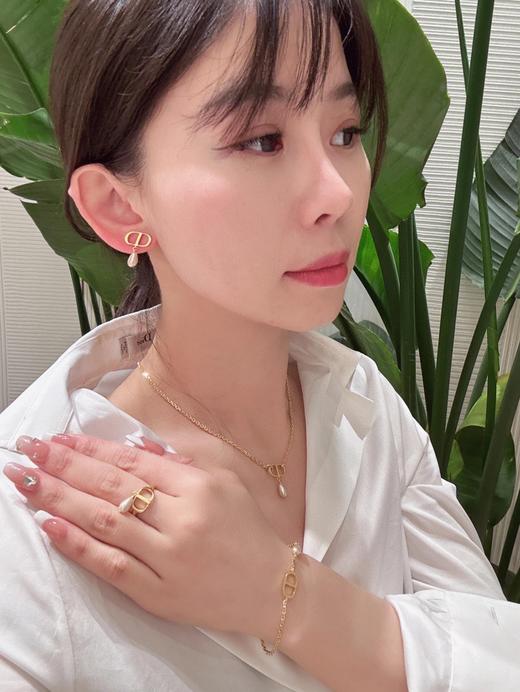 迪奥 经典简约清新的CD系列 CD粉水滴珠手链/项链（XTY) 商品图6