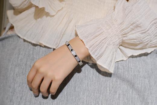 卡地亚  黑陶瓷满天星宽版手镯    （XTY） 商品图1