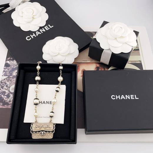 香奈儿 24早秋最新款绝美系列 黑花边包包大小珠项链 （XTY) 商品图0