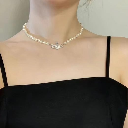 西太后 银色别针土星珍珠项链（满珍珠）（XTY） 商品图6