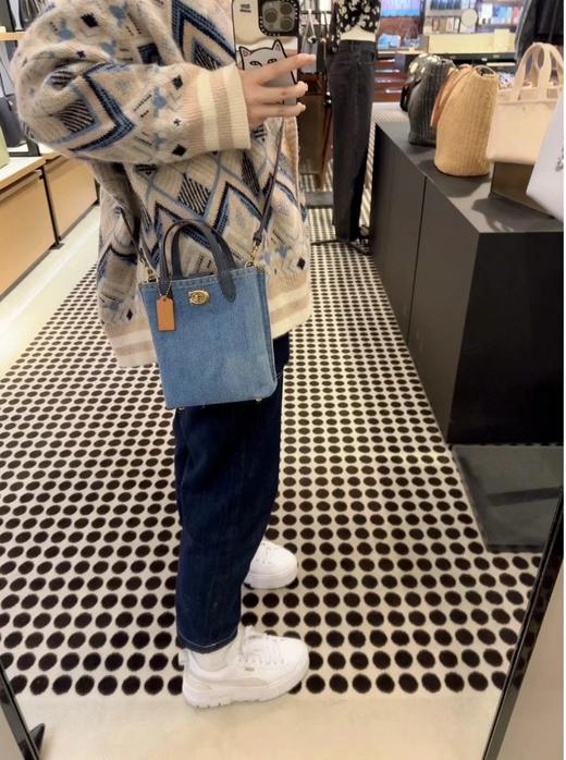 蔻驰   2024新款女士托特小号 单肩斜挎手提薯条包 单肩包  手提包 （SS） 商品图2