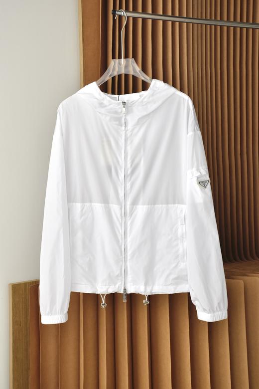 普拉达Prada 2025早春新款连帽拉链长袖夹克短外套时尚百搭显瘦上衣（SS） 商品图2