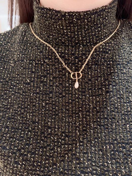 迪奥 经典简约清新的CD系列 CD粉水滴珠手链/项链（XTY) 商品图8