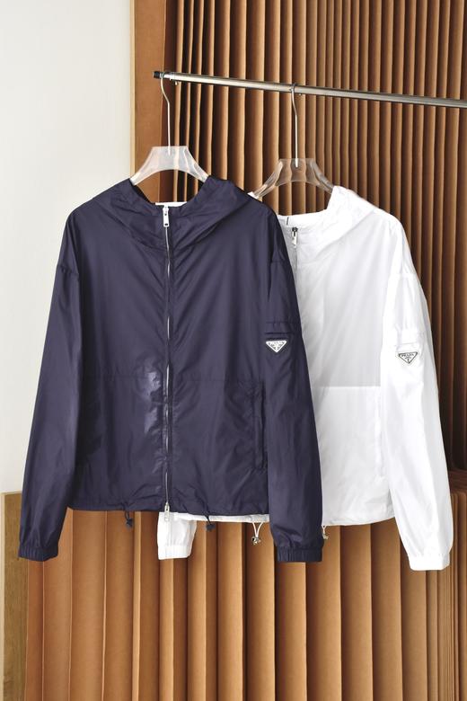 普拉达Prada 2025早春新款连帽拉链长袖夹克短外套时尚百搭显瘦上衣（SS） 商品图0