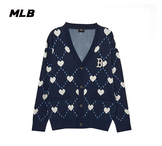 【L断码服】【微瑕，如无货做退款处理】MLB男女情侣款爱心针织HEART系列针织开衫3AKCH0134 商品图0
