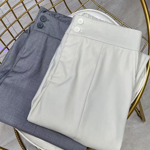 双十二福利！【诗铭洛可】W907小脚裤开叉两粒扣品质九分裤 商品图3