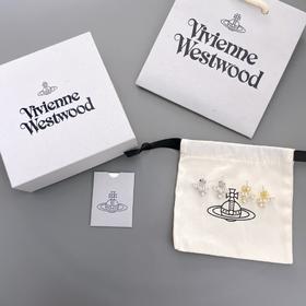 Vivienne Westwood 西太后 绝美珍珠蝴蝶结土星耳钉（XTY）