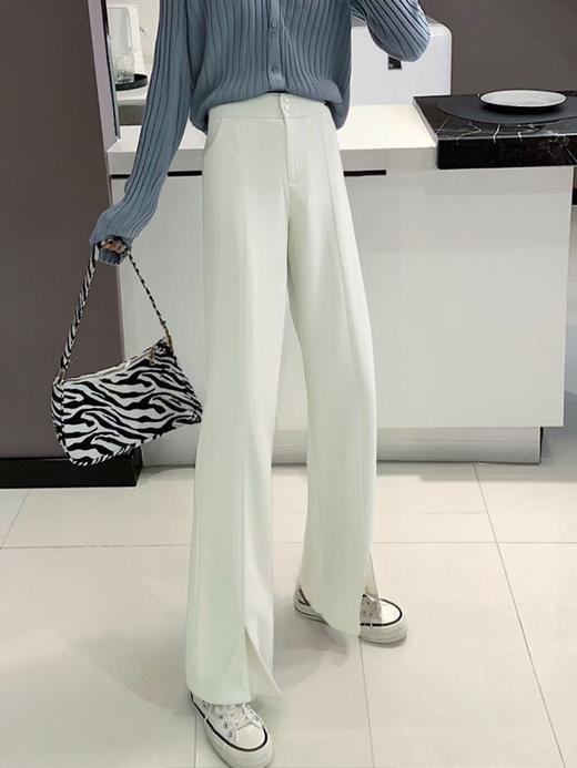 双十二福利！【诗铭洛可】MJ117前开叉西裤垂感两粒扣垂感裤 商品图0