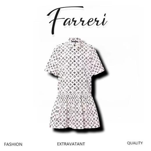 ♥驴家♥2025新品上架       印花短袖连衣裙 商品图0