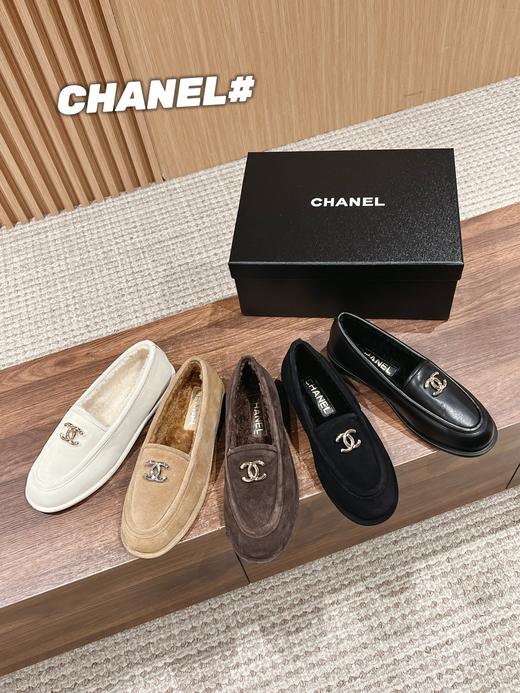 香奈儿 24k Teddy 美拉德麂皮乐福豆豆鞋 超级可爱 皮毛一体保暖性很好呢（DBG） 商品图1