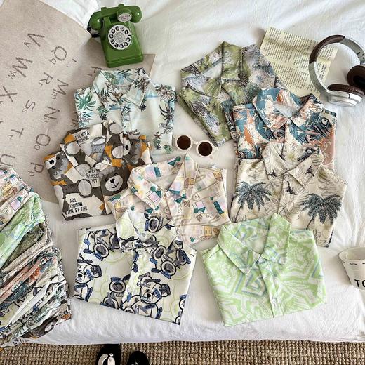 【19.9元/套起】25春夏新款短袖衬衫套装夏季休闲童装港风宽松潮版 商品图8