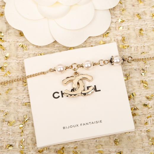 香奈儿 24B早秋最新款绝美系列 黑花边白c珍珠手链（XTY） 商品图2