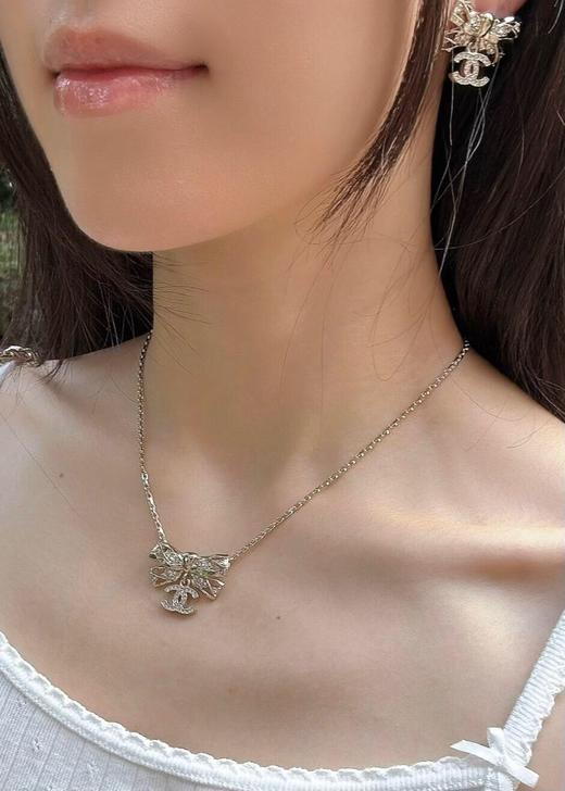 香奈儿 24B新款蝴蝶结吊双C项链（XTY） 商品图2