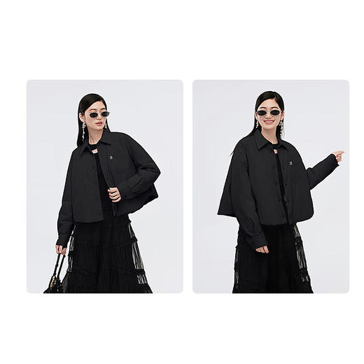 波司登 女衬衫领长袖外套羽绒服 B40133612 商品图4