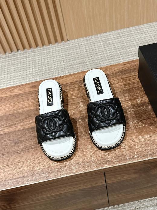 香奈儿 25新款 粗跟链条拖（DBG） 商品图3