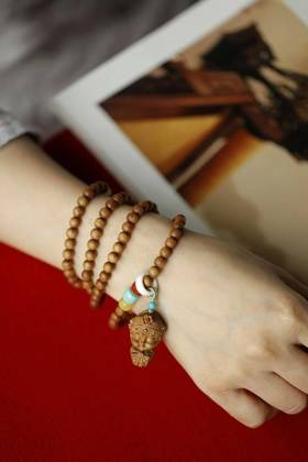 老山檀香【花诺】手串6mm*108颗