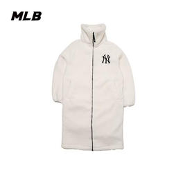 【S断码服】【微瑕，如无货做退款处理】MLB官方男女情侣羊羔绒长款外套时尚运动保暖宽松21年秋季新款3AJPF3416