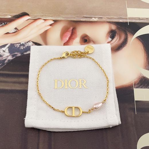 迪奥 经典简约清新的CD系列 CD粉水滴珠手链/项链（XTY) 商品图2