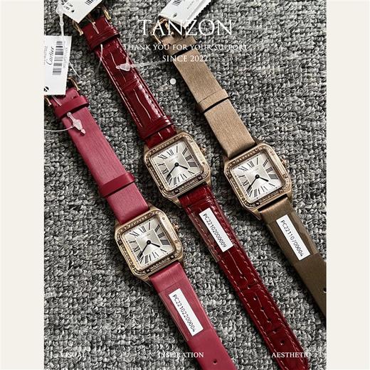 升级款 卡地亚 山度士超薄杜蒙系列满圈钻石腕表 （ZT*SH） 商品图0