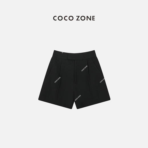 刘一一&COCO ZONE西装短裤A字版型收褶设计阔腿百搭裤子 23C19427 商品图1