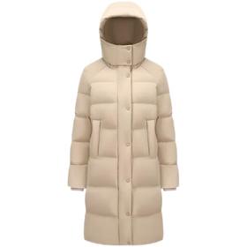 波司登 女可脱卸帽中长款羽绒服 B40145262