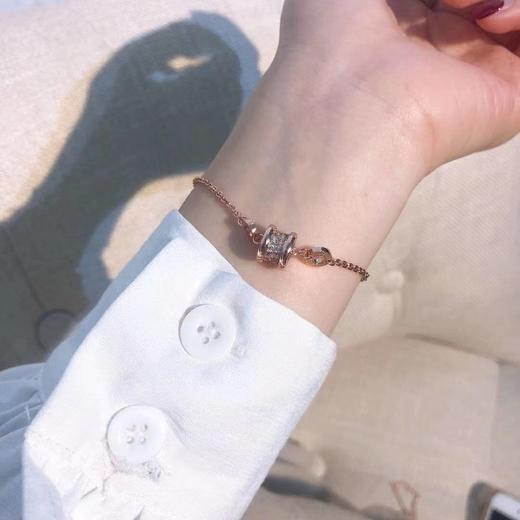 宝格丽 b.zero1 玫瑰金中间满钻小蛮腰手链 双色可选（XTY） 商品图7