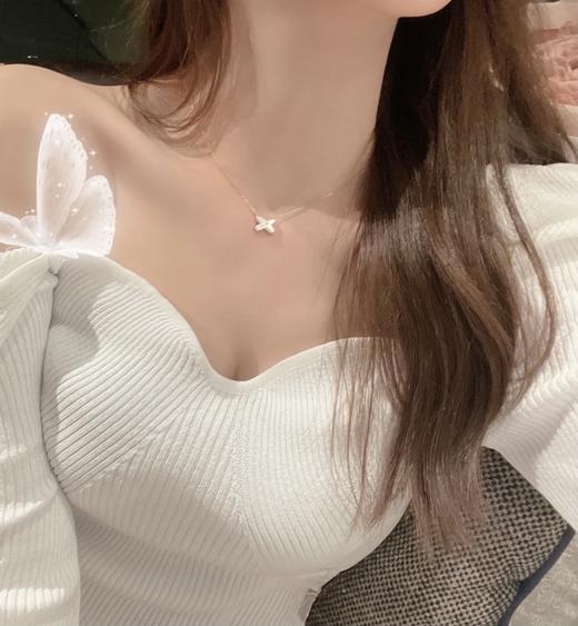 Chaumet尚美Liens结缘系列交叉单钻项链，原版定制超精工（XTY） 商品图7