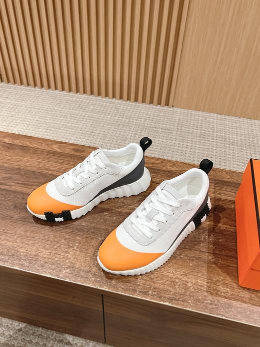 爱马仕情侣款休闲鞋 麂皮搭拼接网布运动鞋 男女同款（DBG) 商品图8