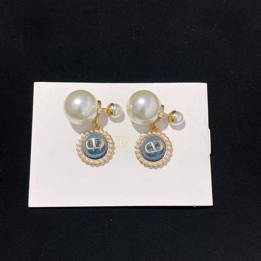 迪奥 琉璃珠双珠耳钉（XTY） 商品图0