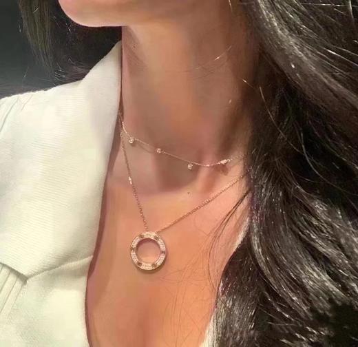 卡地亚  三钻  满钻  大圆饼 项链  （XTY） 商品图4