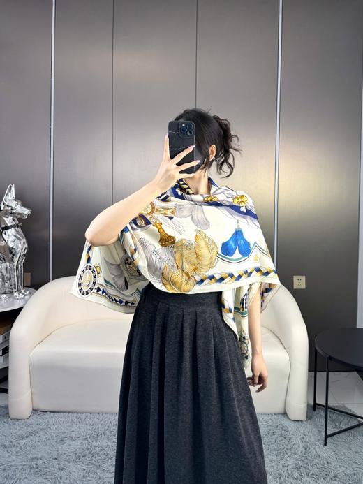 爱马仕 2024年 柜子同步 Hermes 双面同色 顶级丝绒方巾（ZT*DSX) 商品图6