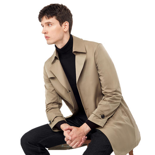 NAVIGARE纳维凯尔 男中长款风衣 1331541011 商品图3